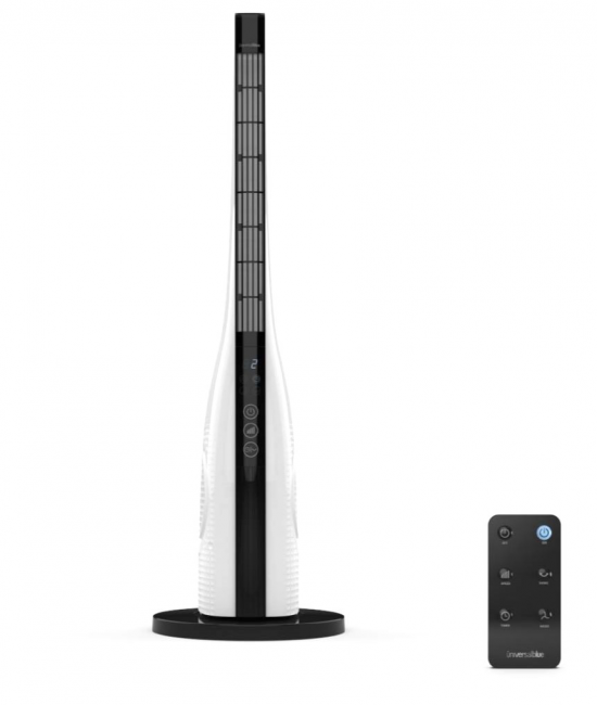 Ventilador de torre Universal Blue BAQUEIRA 5051, 50W, con mando a distancia, blanco y negro
